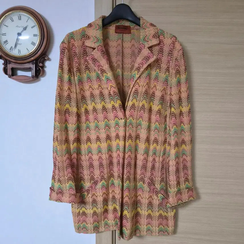 [BUNJANG] MISSONI Patterned Collar Cardigan Jacket / 미쏘니(MISSONI) 패턴 카라 가디건 자켓