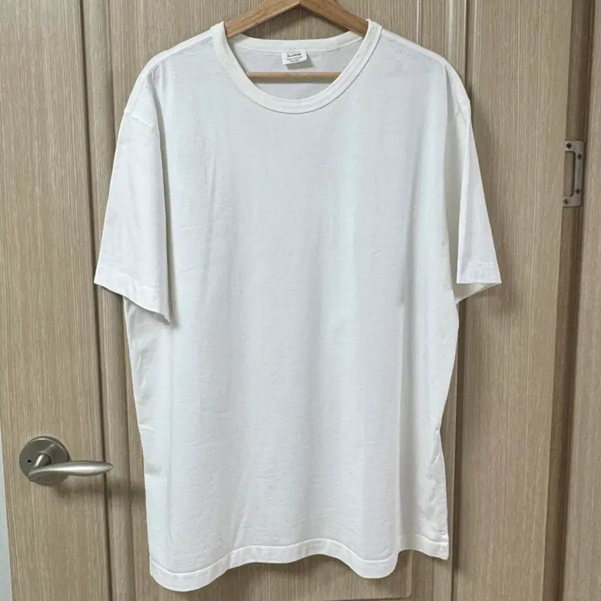 [BUNJANG] Giordano Heavyweight Crewneck Cotton Short Sleeve T-Shirt (Black/White, XL) / 지오다노 헤비웨이트 크루넥 코튼 반팔 티셔츠 블랙 화이트 XL 사이즈