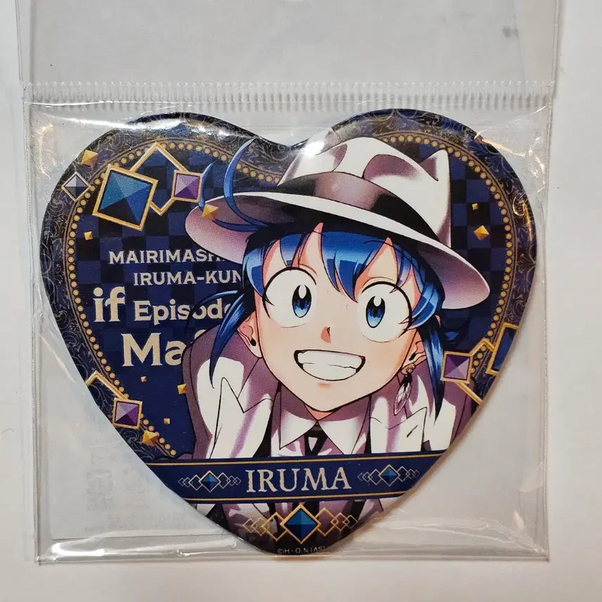 [BUNJANG] Iruma-kun Color Heart Can Badge (Tsutaya Akita Shoten) / 미개봉 악입문 마피아 이루마 컬러 하트 캔뱃지 츠타야 아키타서점