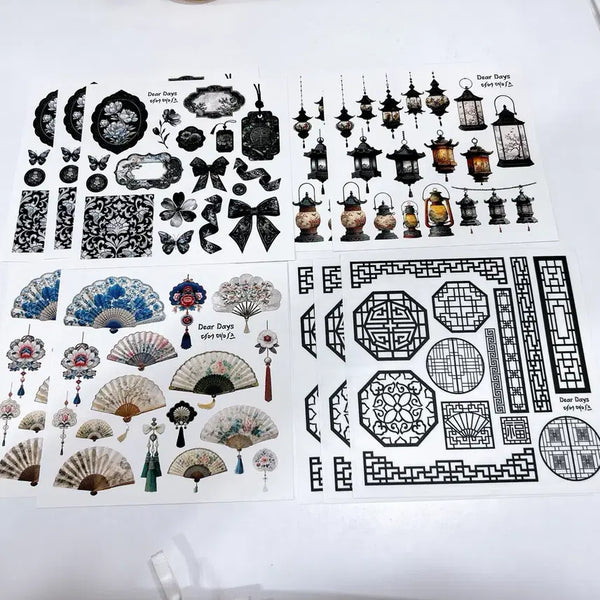 [BUNJANG] Dear Days Oriental Style Material Bundle Set (10 sheets) / 디어데이즈 동양풍 재료 일괄