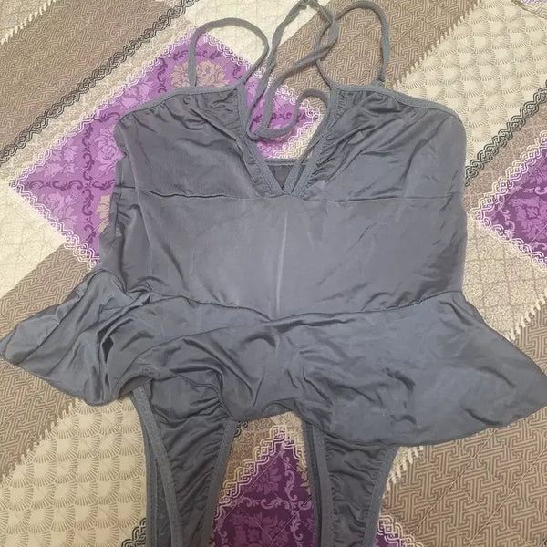 [BUNJANG] Women's Sexy Lingerie Cosplay Costume Set / 여성 속옷 섹시 코스프레 의상 오픈크로치 미니스커트 초커 스트랩