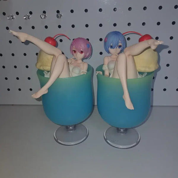 [BUNJANG] Re:Zero Rem Ram Cream Soda Figure Bundle Set / 리제로 렘 람 크림소다 피규어 일괄 세트