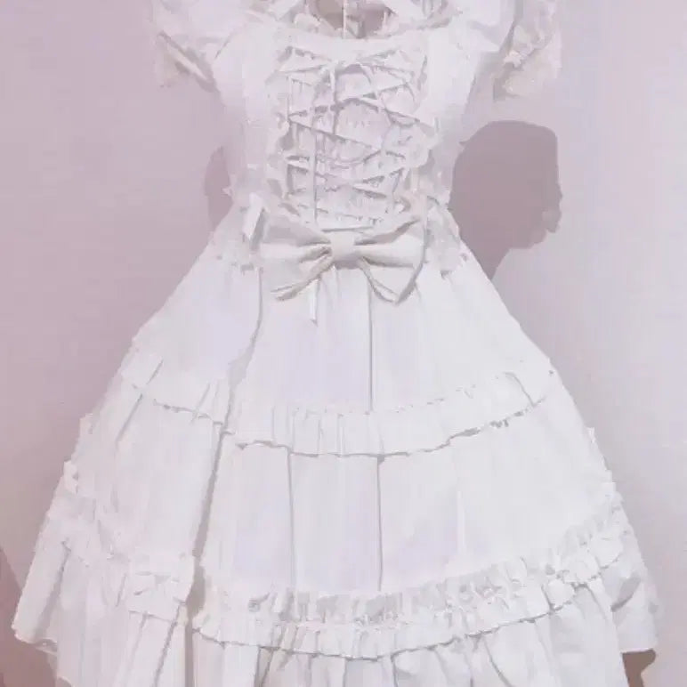 [BUNJANG] Bodyline Lolita White Dress / bodyline lolita 바디라인 로리타 화이트 드레스