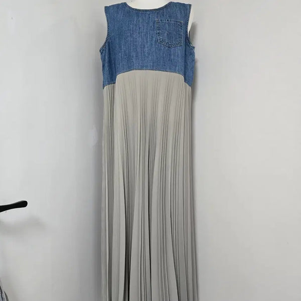 [BUNJANG] Michaa Pleated Long Dress / 새상품) it Michaa 플리츠 롱 롱원피스