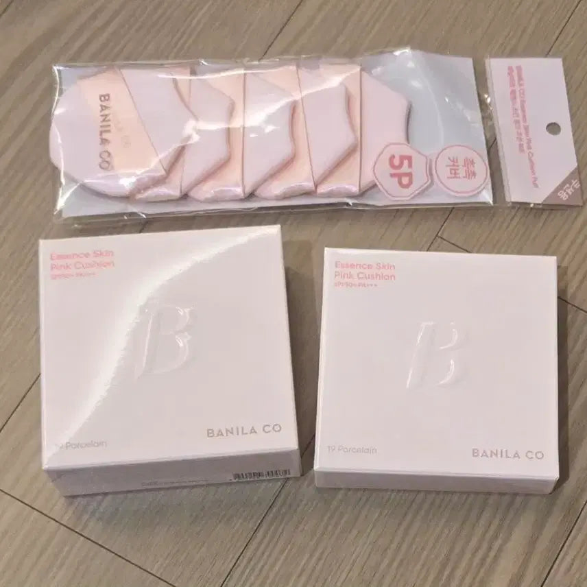 [BUNJANG] Banila Co. Essence Skin Pink Cushion SPF50+ PA+++ - Porcelain (19) / 바닐라코 에센스 스킨 핑크 쿠션 19호 포슬린