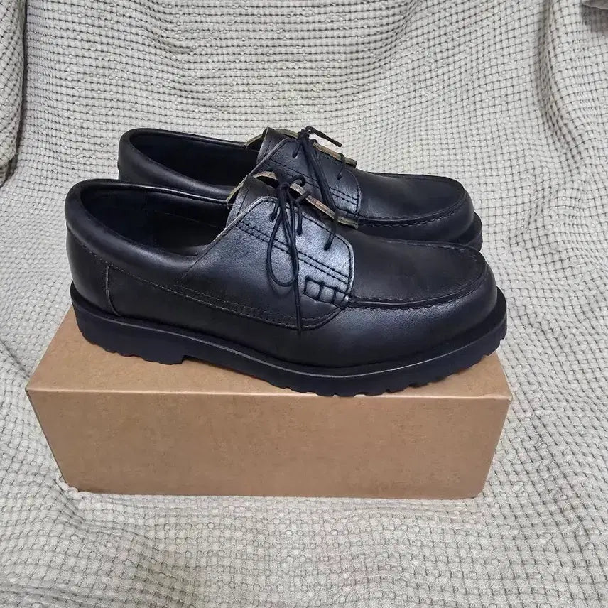[BUNJANG] Josepht Goban Black Calf Leather Vibram Sole Shoes / (280)실내촬영용 조셉트 고반 블랙 차심가죽 비브람솔