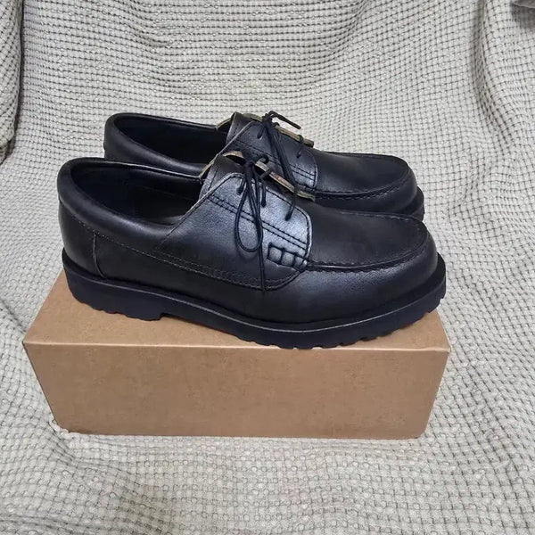 [BUNJANG] Josepht Goban Black Calf Leather Vibram Sole Shoes / (280)실내촬영용 조셉트 고반 블랙 차심가죽 비브람솔
