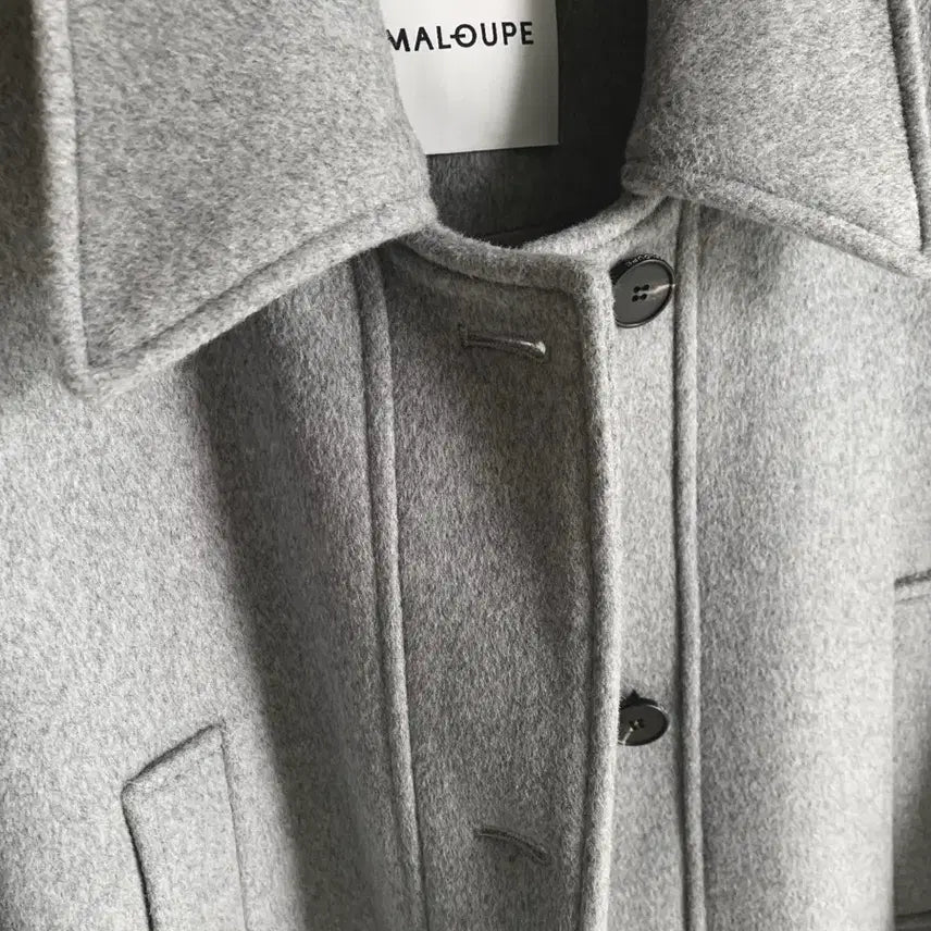 [BUNJANG] Maloupe Wool Half Coat Grey / 마롭 울 하프 코트 그레이