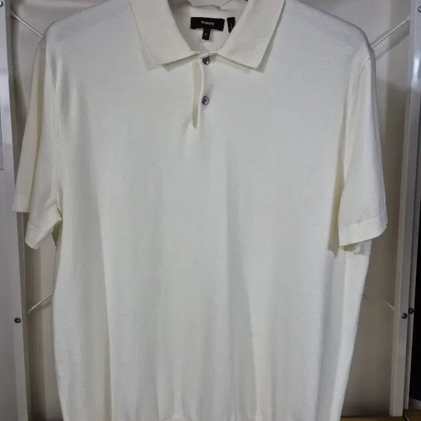 [BUNJANG] Theory Garris Knit Polo Shirt Ivory XL / 띠어리 PK 고리스 니트 카라티 XL 아이보리