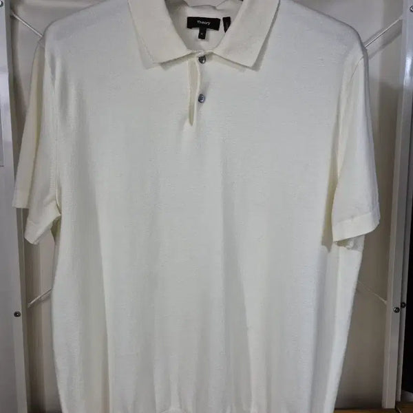 [BUNJANG] Theory Garris Knit Polo Shirt Ivory XL / 띠어리 PK 고리스 니트 카라티 XL 아이보리