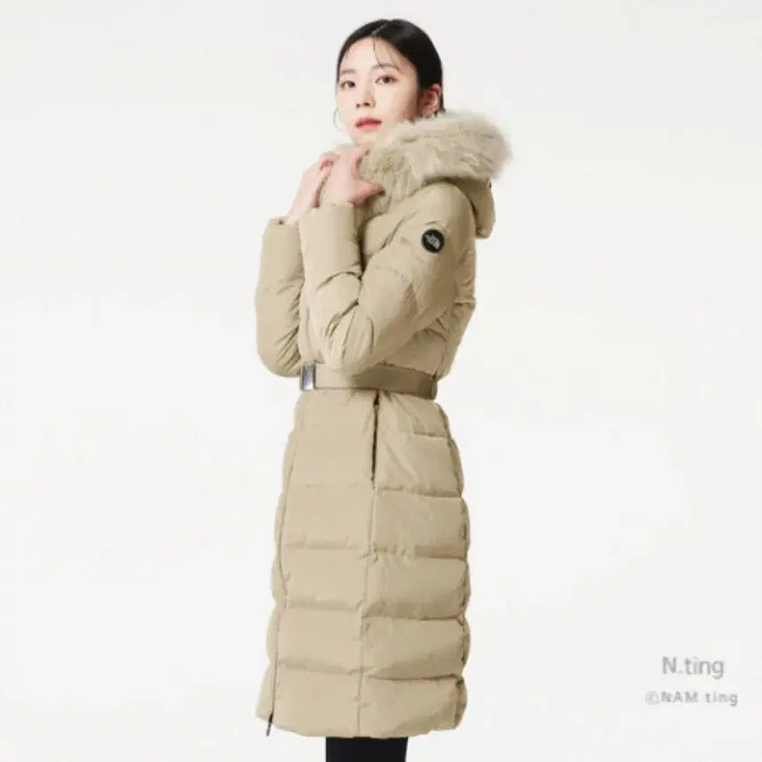 [BUNJANG] The North Face Marana Women's Long Padded Coat Beige M / 노스페이스 마라나 여성 롱패딩 새상품 M