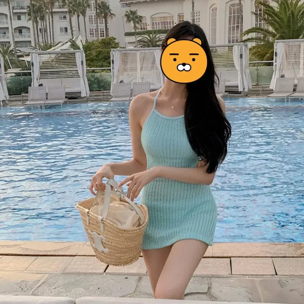 [BUNJANG] Pink Monokini Swimsuit - New Arrival / 모노키니 수영복 새상품