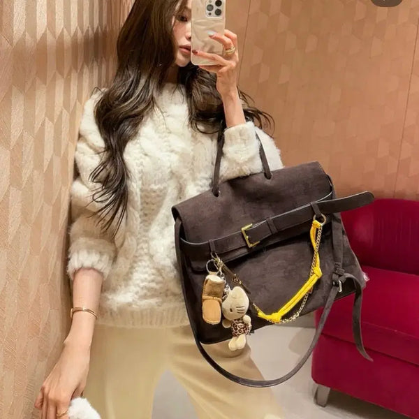 [BUNJANG] Mari Market Suede Bag / 마리마켓 스웨이드 가방