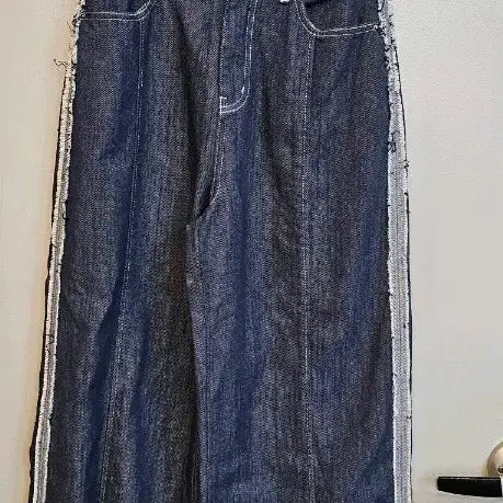 [BUNJANG] Plac Denim Wide Leg Jeans / 플랙 데님 와이드 청바지 25(허리25-26입으시는분멋스럽고. 핏이정말