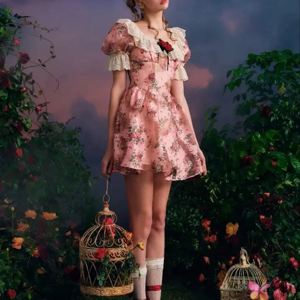 [BUNJANG] Lacemade Floral Dress / Lacemade 레이스메이드 플로럴 원피스