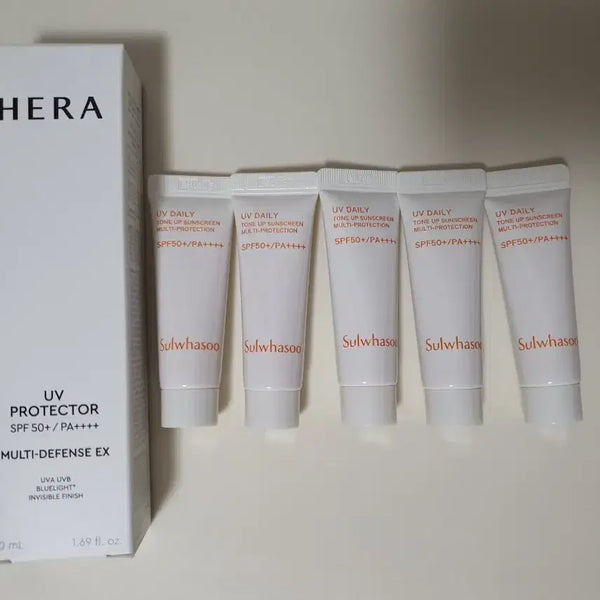 [BUNJANG] Hera Multi Defense Sun Cream & Sulwhasoo Snowise Tone-Up Sun Cream Set / 헤라 멀티디펜스 선크림 + 설화수 상백 톤업 선크림 50ml