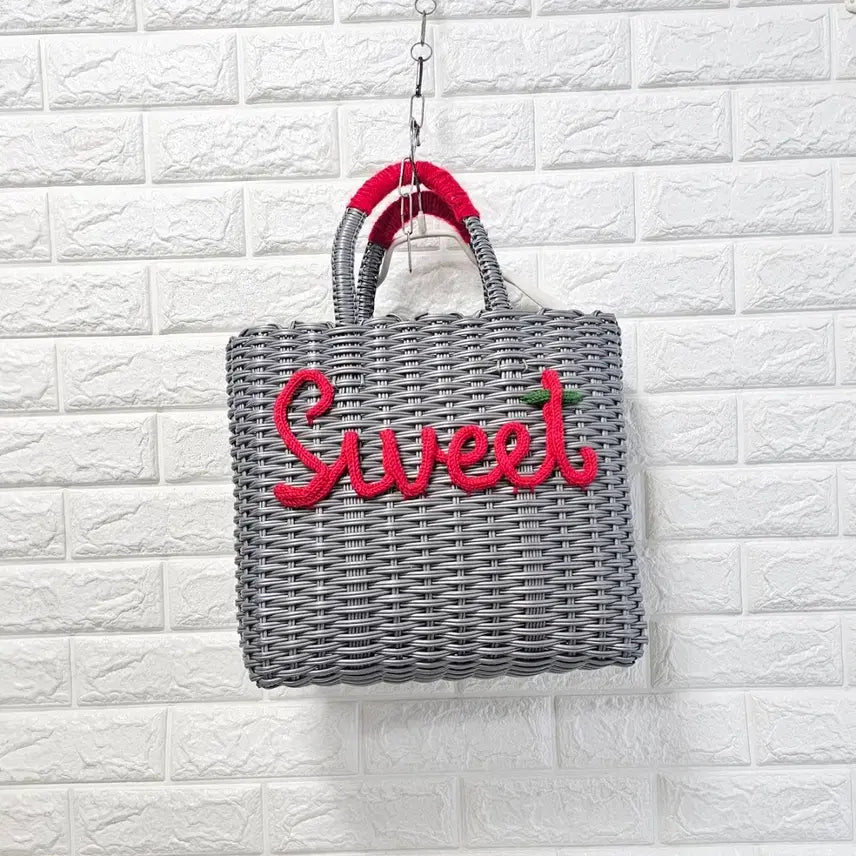 [BUNJANG] Gray Rattan Shoulder Bag / 긔연 라탄백