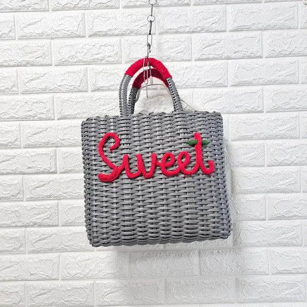 [BUNJANG] Gray Rattan Shoulder Bag / 긔연 라탄백