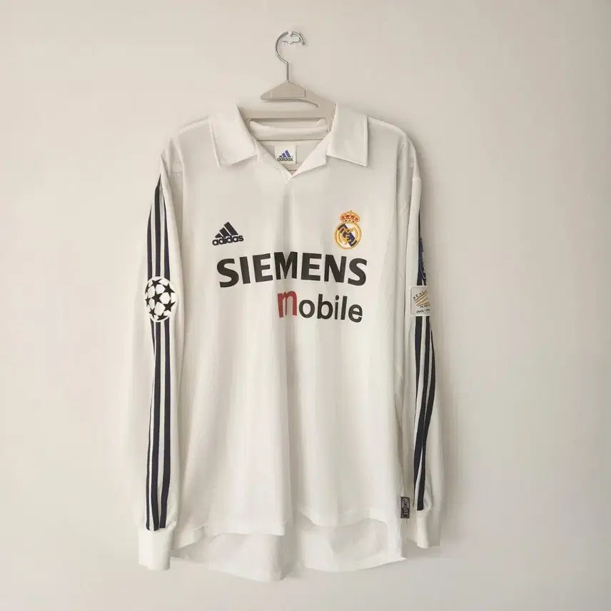 [BUNJANG] Real Madrid 2002-2003 Centenary Home Long Sleeve Roberto Carlos Jersey / 02-03 레알 백주년 지급용 홈 긴팔 카를로스