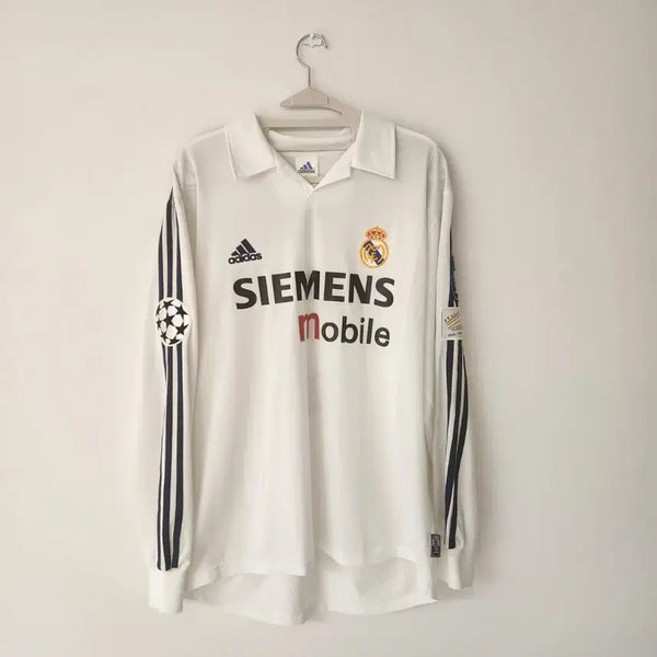 [BUNJANG] Real Madrid 2002-2003 Centenary Home Long Sleeve Roberto Carlos Jersey / 02-03 레알 백주년 지급용 홈 긴팔 카를로스