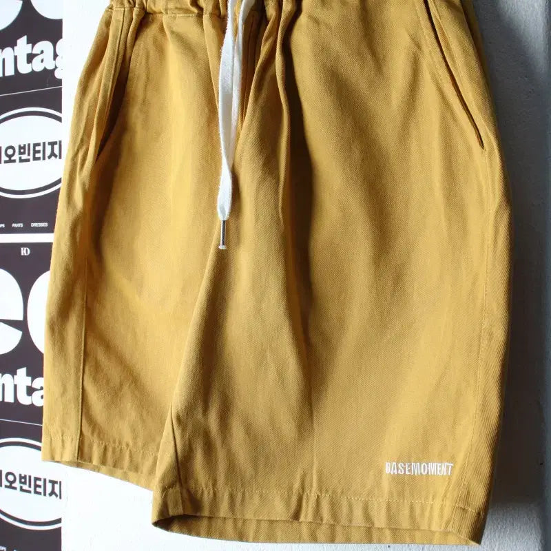 [BUNJANG] Base Movement Mustard Banding Old School Shorts / (M) 베이스모먼트 반바지 팬츠 머스타드 밴딩 올드스쿨-P10481