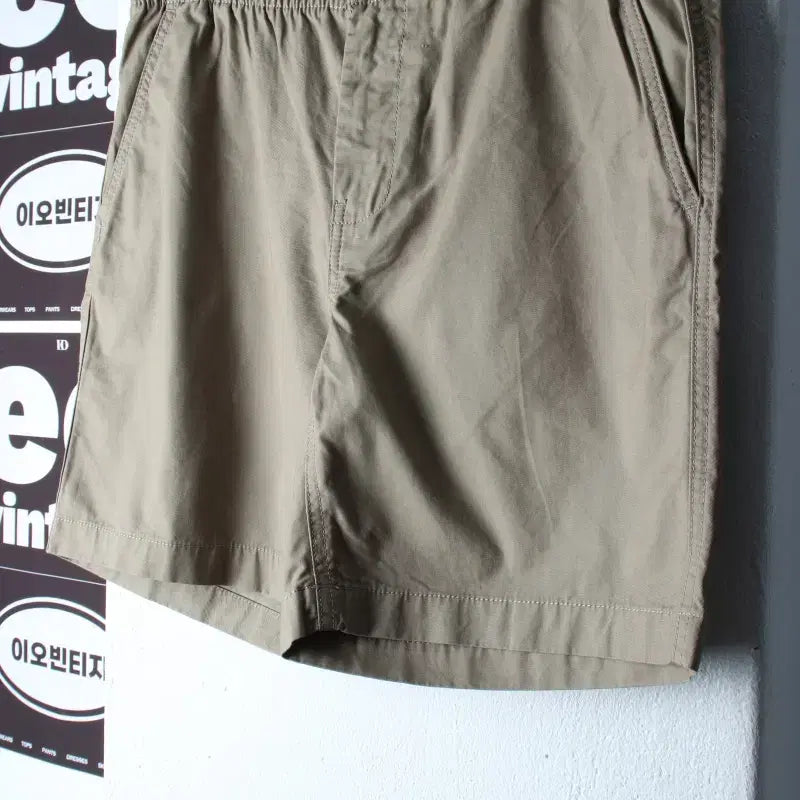 [BUNJANG] Giordano Chino Banding Shorts Khaki / (M-L) 지오다노 반바지 팬츠 새상품 치노 밴딩 카키-P10484