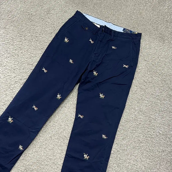 [BUNJANG] Polo Ralph Lauren New Embroidered Navy Pants 33x32 / [33x32] 폴로 신형 자수네이비팬츠