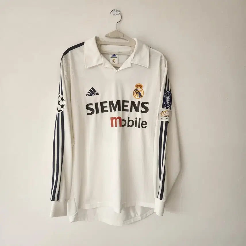 [BUNJANG] Real Madrid 2002-2003 Centennial Home Long Sleeve Zidane Match Issue Jersey / 02-03 레알 100주년 홈 지급용 긴팔 지단