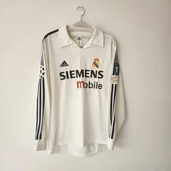 [BUNJANG] Real Madrid 2002-2003 Centennial Home Long Sleeve Zidane Match Issue Jersey / 02-03 레알 100주년 홈 지급용 긴팔 지단