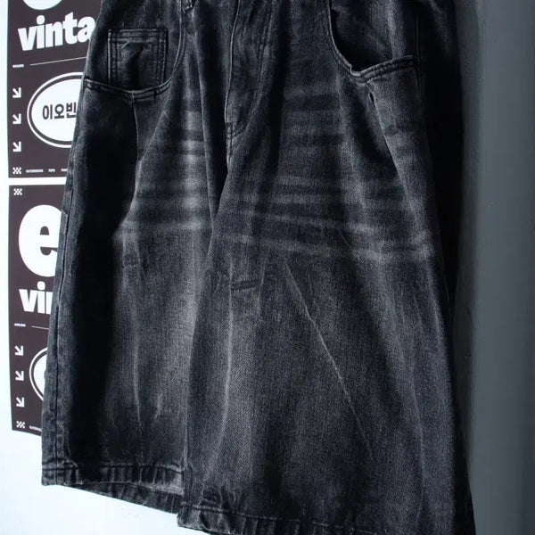 [BUNJANG] Milo Archive Bermuda Denim Shorts / (L-XL) 밀로 아카이브 반바지 팬츠 버뮤다 데님 흑청-P10493