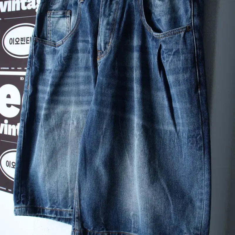 [BUNJANG] Milo Archive Denim Bermuda Shorts / (M-L) 밀로 아카이브 반바지 팬츠 버뮤다 데님 청 워싱-P10496