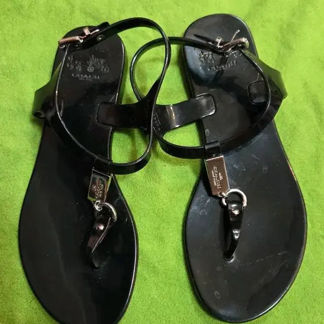 [BUNJANG] Coach Jelly Sandals Black / 코치 젤리 샌들 블랙