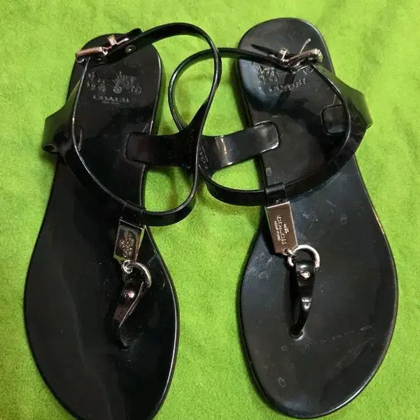 [BUNJANG] Coach Jelly Sandals Black / 코치 젤리 샌들 블랙