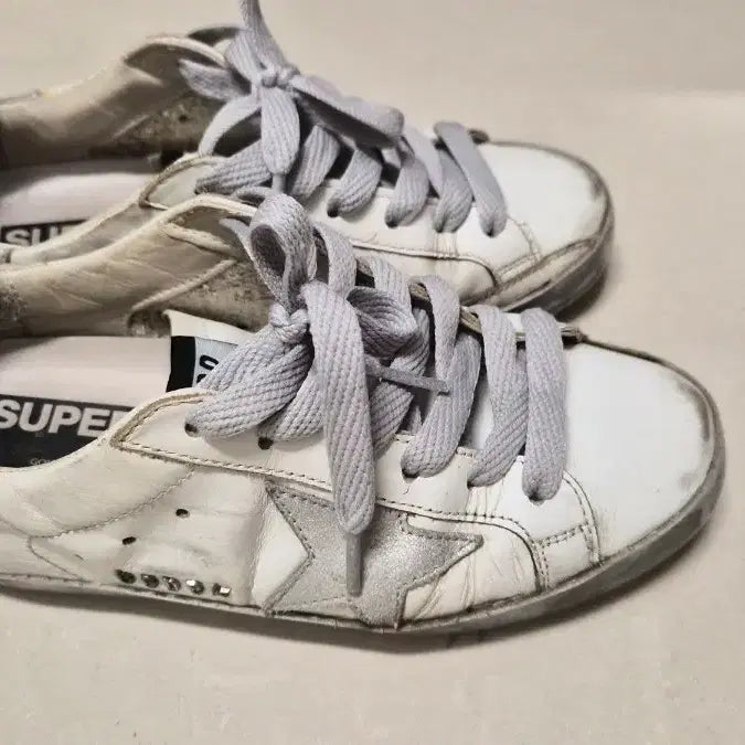 [BUNJANG] Golden Goose Superstar White Silver Sneakers / 골든구스 실버 230(상태좋음)