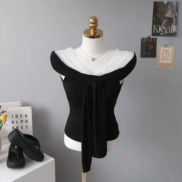 [BUNJANG] Built-in Bra Off-Shoulder Top / 캡내장 오프숄더