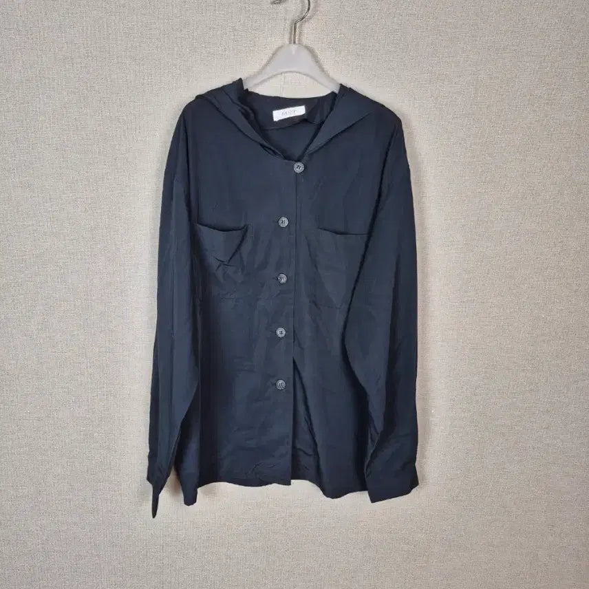 [BUNJANG] Navy Black Hooded Blouse Jacket / (#66,77추천)고급 큐프라레이온혼방 네이비블랙 후드 블라우스