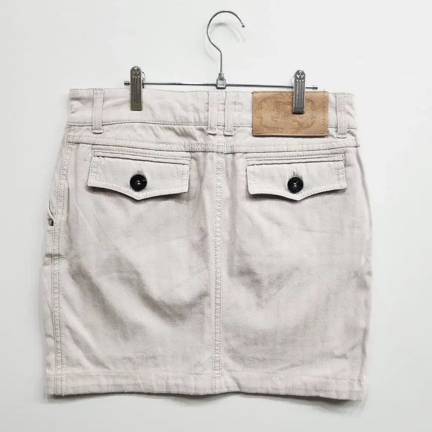 [BUNJANG] Burberry Women's Mini Denim Skirt Beige / 버버리 여성 치마 미니 스커트 m 여자 데님 청치마 m