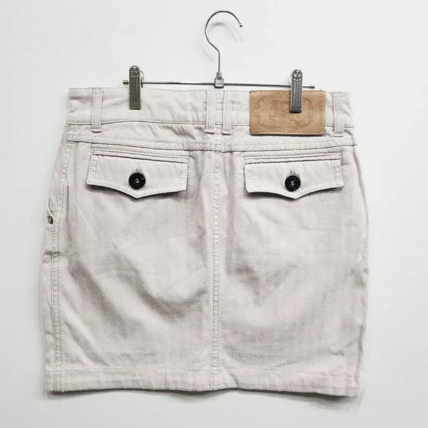 [BUNJANG] Burberry Women's Mini Denim Skirt Beige / 버버리 여성 치마 미니 스커트 m 여자 데님 청치마 m