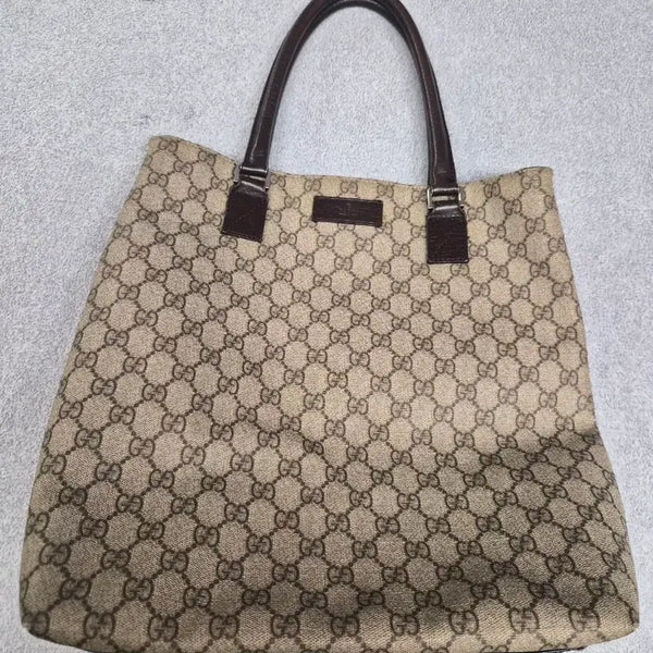 [BUNJANG] Gucci GG Supreme Tote Bag Brown / 구찌 GG 슈프림 토트백 브라운