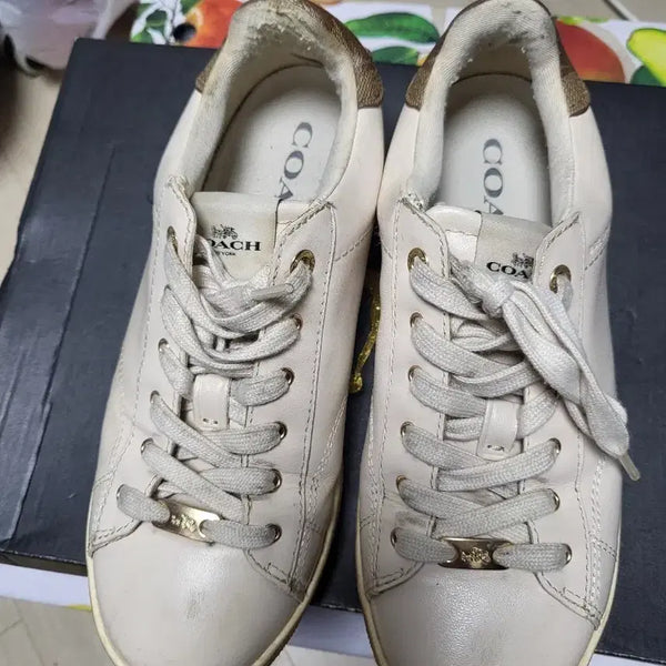 [BUNJANG] Coach White Sneakers 235mm / 코치 스니커즈 화이트 코치 화이트 스니커즈 235mm 상태좋음