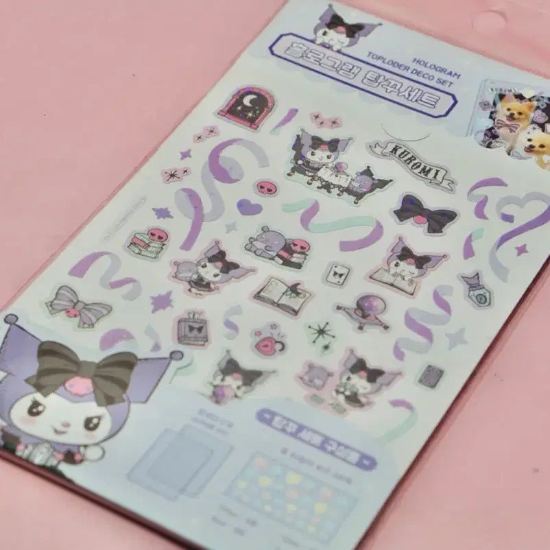 [BUNJANG] Sanrio Hologram Top Loader Sticker Set Kuromi / 산리오 홀로그램 탑꾸 스티커 세트 쿠로미
