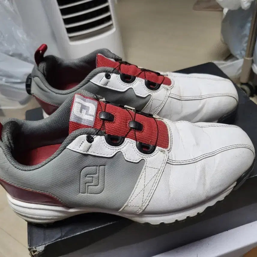 [BUNJANG] FootJoy Golf Shoes White/Red 255mm / 풋조이 골프화 화이트/레드 255mm 상태좋음