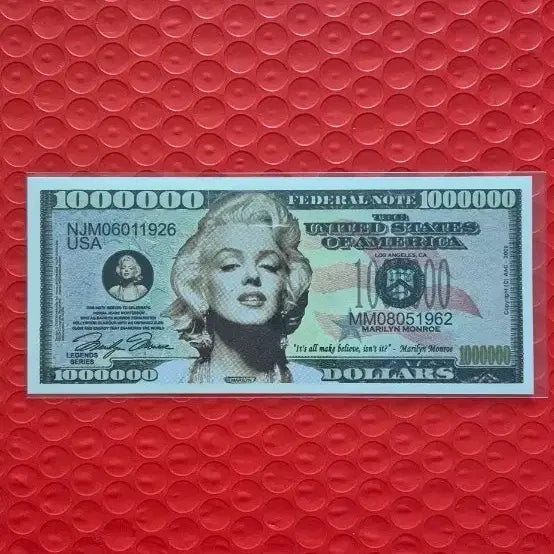 [BUNJANG] Marilyn Monroe $1 Million Commemorative Banknote Limited Edition / 마릴린먼로 100만달러 기념 지폐 한정판