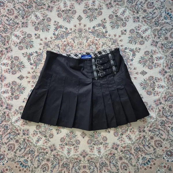 [BUNJANG] Burberry Blue Label Pleated Buckle Skirt / 바버리 블루라벨 플리츠 버클 스커트