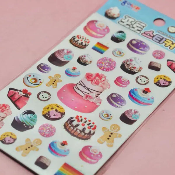 [BUNJANG] Jong-i Nara Cake Cookie Photo Sticker / 종이나라 케이크 쿠키 포토 스티커 새제품