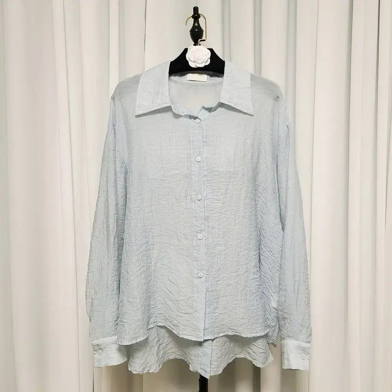 [BUNJANG] MMD Monday Wrinkle See-through Shirt / MMD 민먼데이 링클 시스루 셔츠