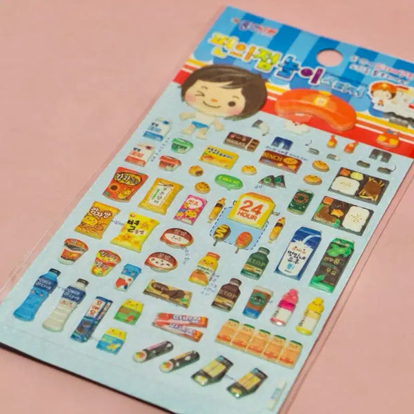 [BUNJANG] Jonguinara Convenience Store Play Sticker Set (New) / 종이나라 편의점놀이 스티커 새제품