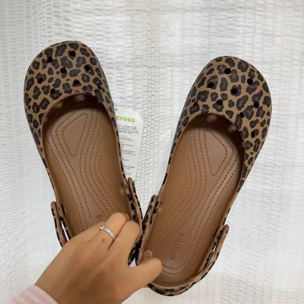 [BUNJANG] Crocs Ballet Leopard Print Flats / 크록스 발레 호피 새제품