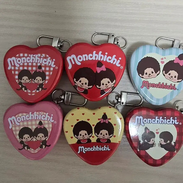 [BUNJANG] Monkey Chichi Heart Keychain Set (5 Pieces) / 몽키치치 하트 키링 5개