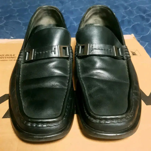[BUNJANG] Geumkang Shoes Regal Cowhide Square Toe Penny Loafers Black / (금강제화) 리갈 소가죽 스퀘어토 페니로퍼 블랙 (270)